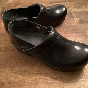 Black sanita clog shoes size 40 USA size 9.5